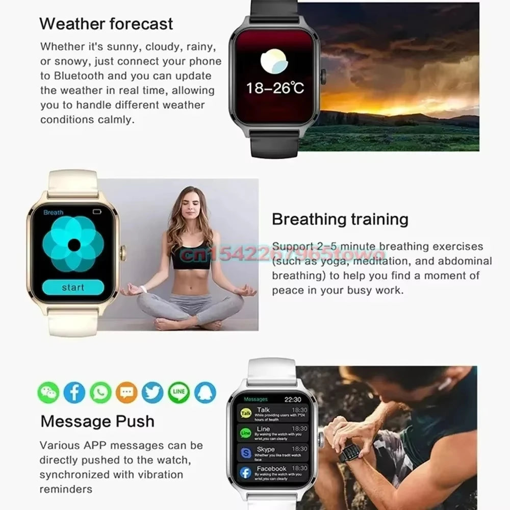 Smart Watch For Android IOS Watches 1.83inch HD Display Bluetooth Call Message Alert Music Sports Mode Smartwatch Men Women Ht22