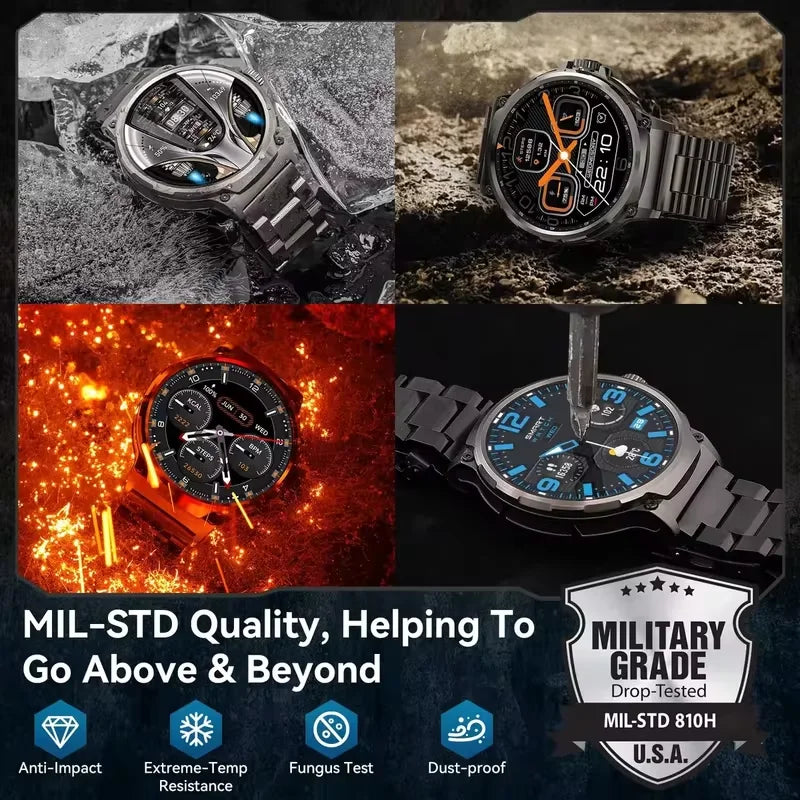 2026 New GPS Trajectory Smart Watch Men 1.85inch HD AMOLED Screen 710mAh Battery Sport Bluetooth Call Smartwatch For Android IOS