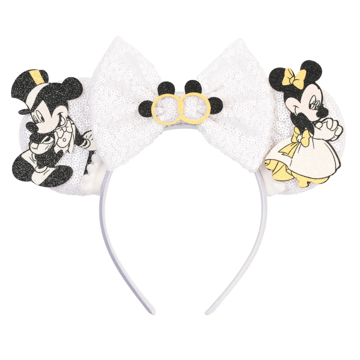 2026 New Style Sequin Ear Headband Sequin Bows Girl Adult Kids Halloween Party Cosplay Hair Accessories Princess Hairband