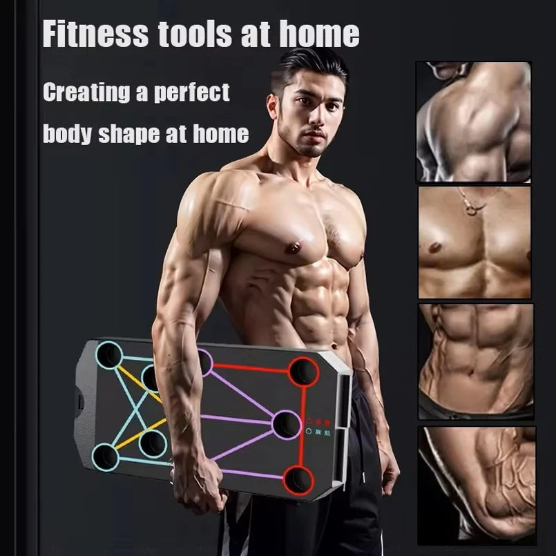Foldable Push-Up Board Set with Handles for Home Training