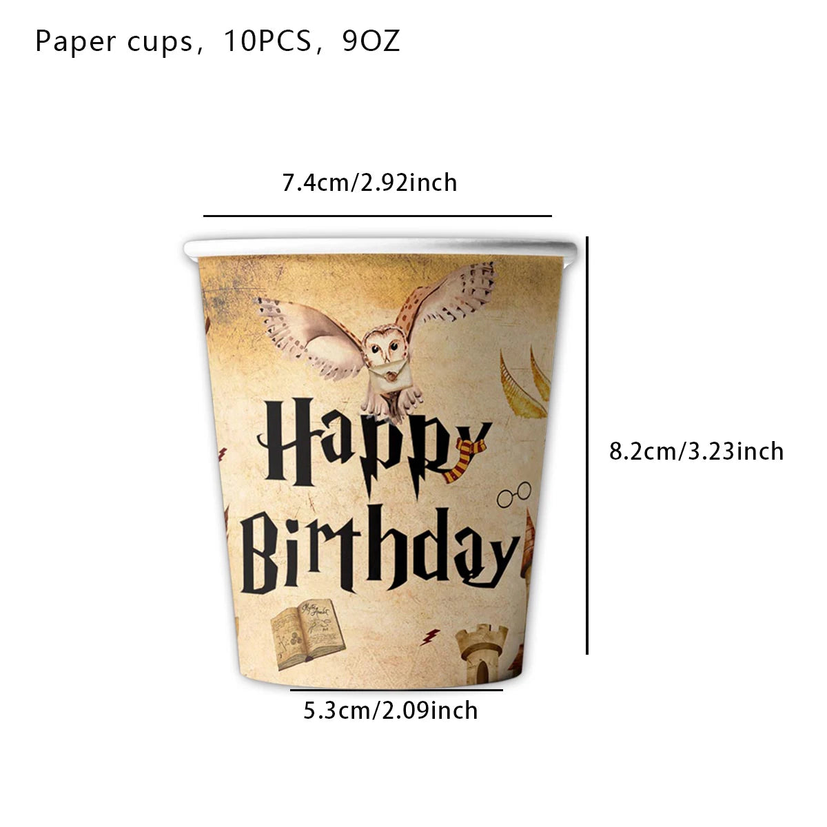 Decoración de cumpleaños con temática de academia de magia, platos, vasos, servilletas, banderín y vajilla Harries para fiestas de dibujos animados, recuerdos y regalos
