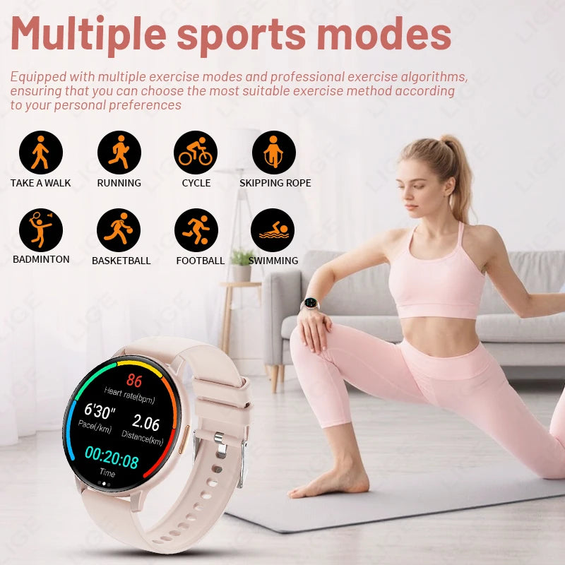 LIGE Bluetooth Calling Smartwatch with Customizable Dial