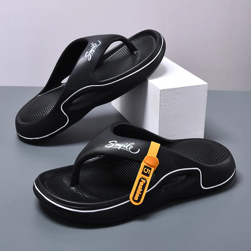 Men's Flip-Flop Thong Sandals, Summer 2025 New Men's Shoes, Thick-Soled Non-Slip EVA Slide Slippers for Indoor and Outdoor Use, Couples' Shoes