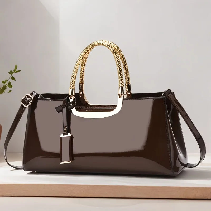2026 NEW Women's Glossy PU Leather Shoulder Handbags Wedding Clutch Bridal Party Evening Bag Sac pour femme Женская сумка Bolsos