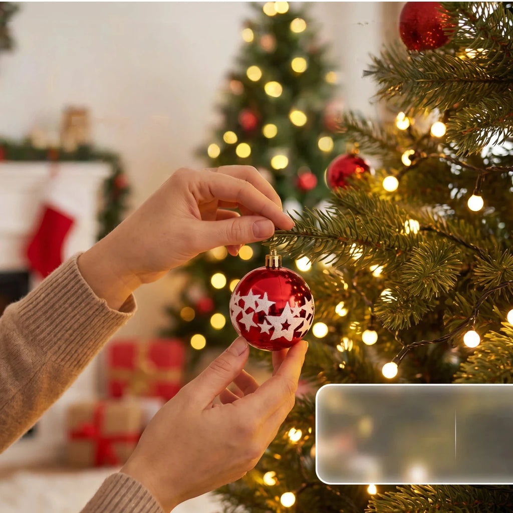 42Pcs Christmas Ball Merry Christmas Tree Topper Decoration for Home Decor Holiday New Year 2026 Navidad Gifts Supplies