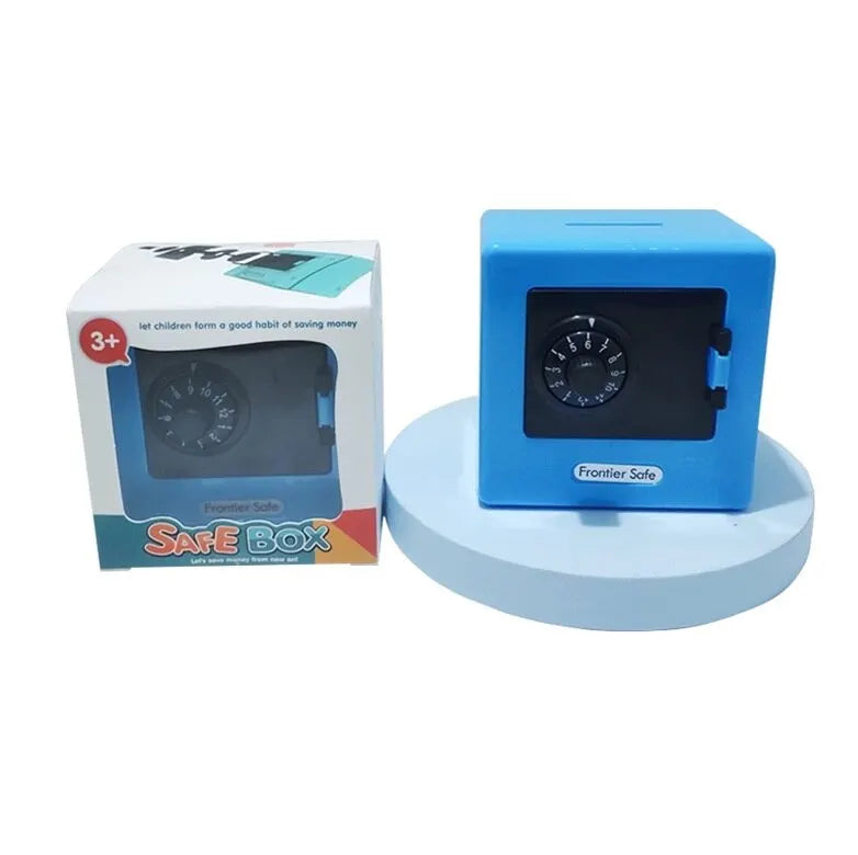 Mini hucha retro con cajero automático, contraseña giratoria, para guardar billetes y monedas, caja fuerte con depósito automático de billetes, regalo de Navidad