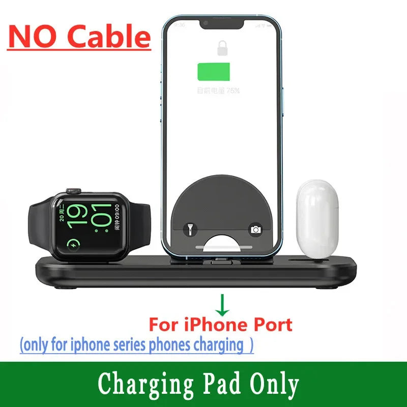 3 In 1 Wireless Charger Stand For iPhone 14 13 12 11 X XR 8 Apple Watch Fast Charging Dock Station for Airpods Pro IWatch 8 7