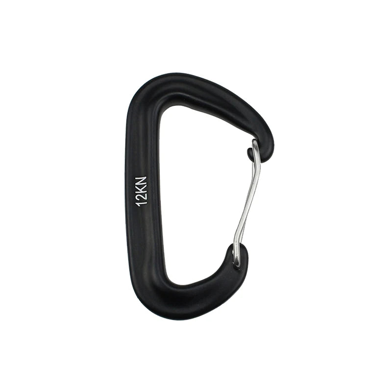 D-Shaped Aluminum Carabiner for Outdoor Gear