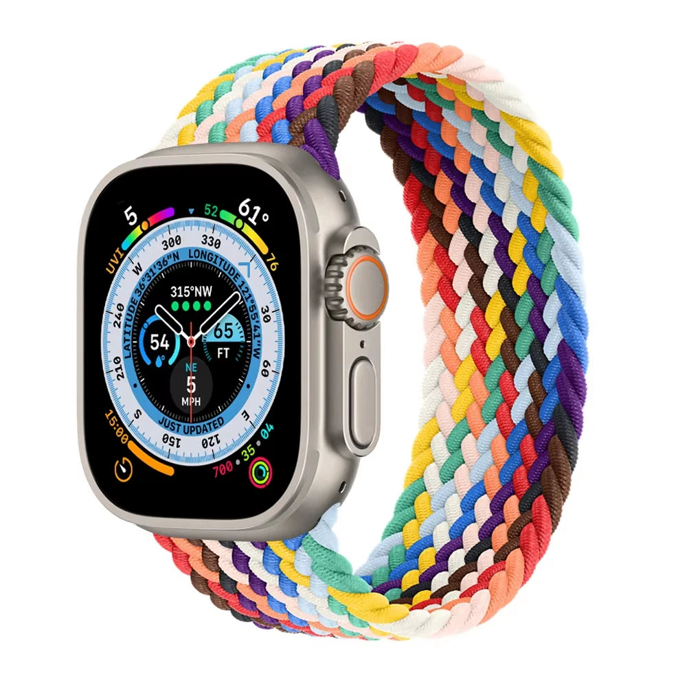 Braided Solo Loop Strap For Apple Watch 11 Bands 46mm 42mm 44mm 40mm 41mm 45mm 49mm Correa iWatch Series 10 9 8 SE 7 6 Ultra 3 2