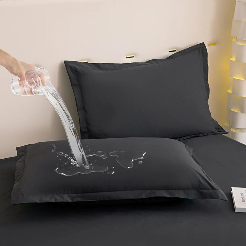 1 unidad Fundas de almohada impermeables, funda de cojín decorativa, estilo sobre, funda de almohada corporal para dormir, tamaño estándar, Queen, King