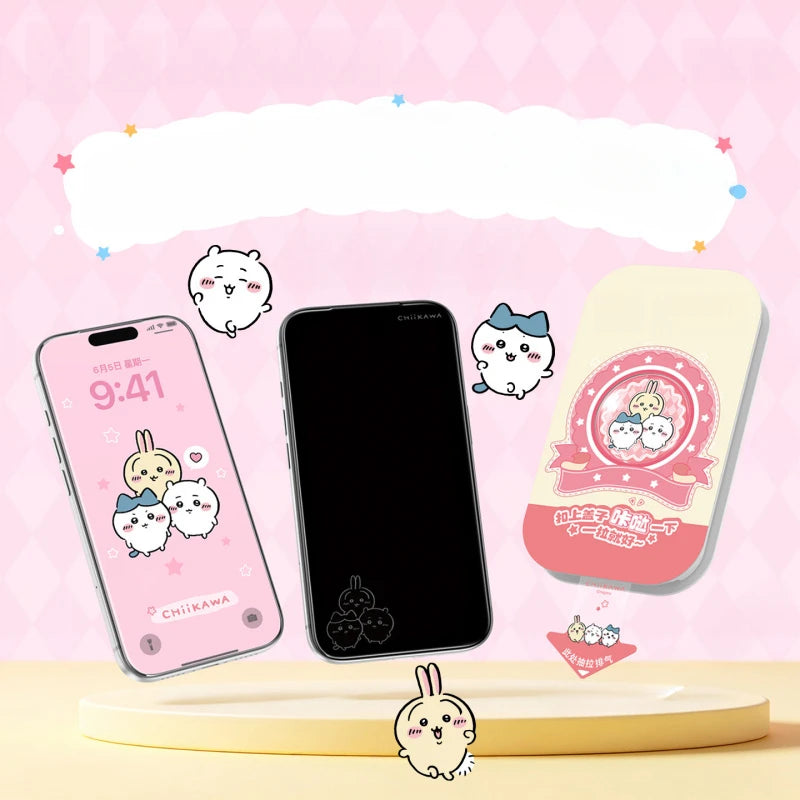 Chiikawa Invisable Screen Protector for iphone 18 Pro Max 17 16 15 Kawaii Cartoon Usagi Hachiware Easy-Install Tempered Glass