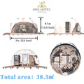 Commercial Luxury Glamping Geodesic Dome Tent Resort Weatherproof PVC 4 Season Customizable Resort Hotel Campsite Lodge Shelter
