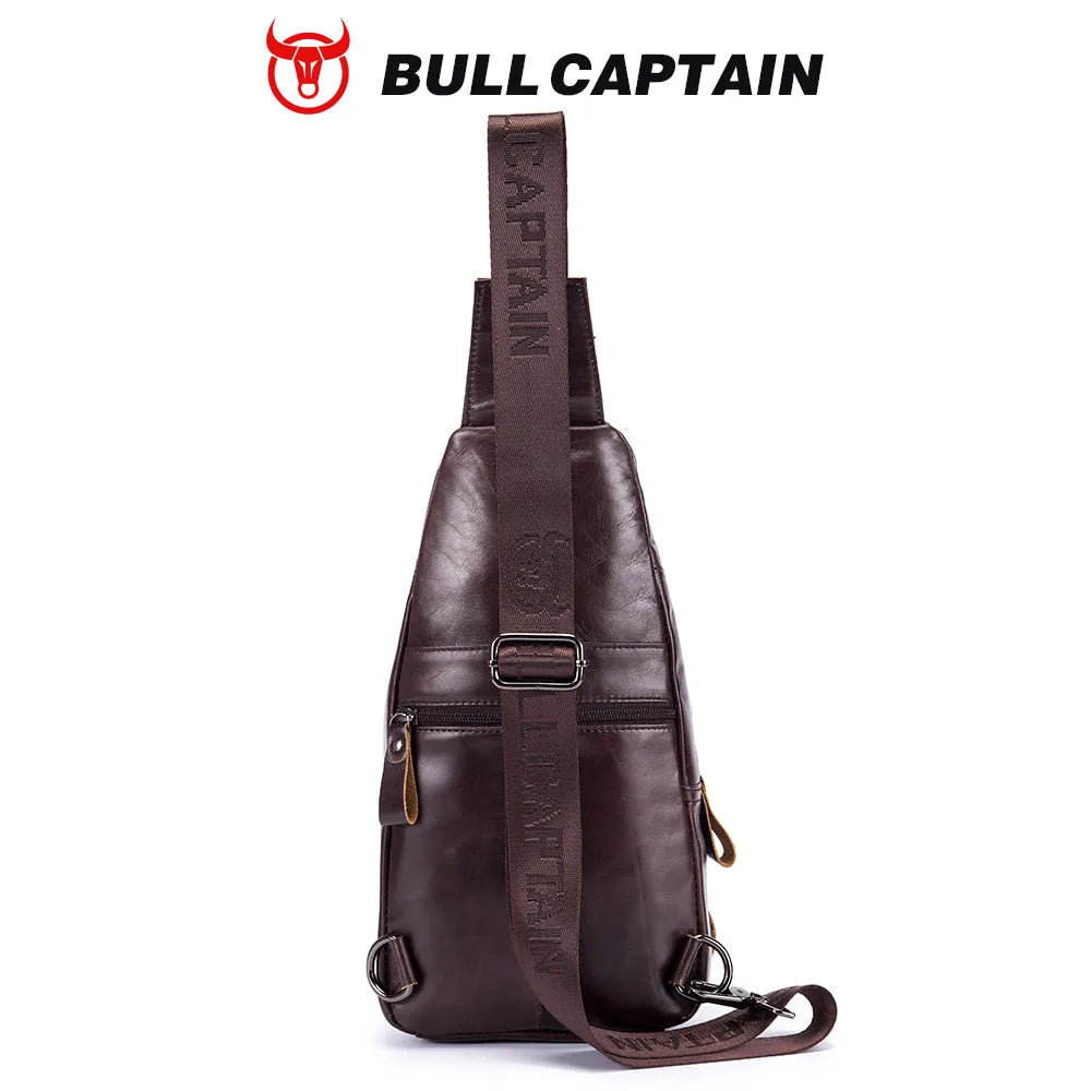 BULLCAPTAIN XB105 Genuine Leather Chest Bag
