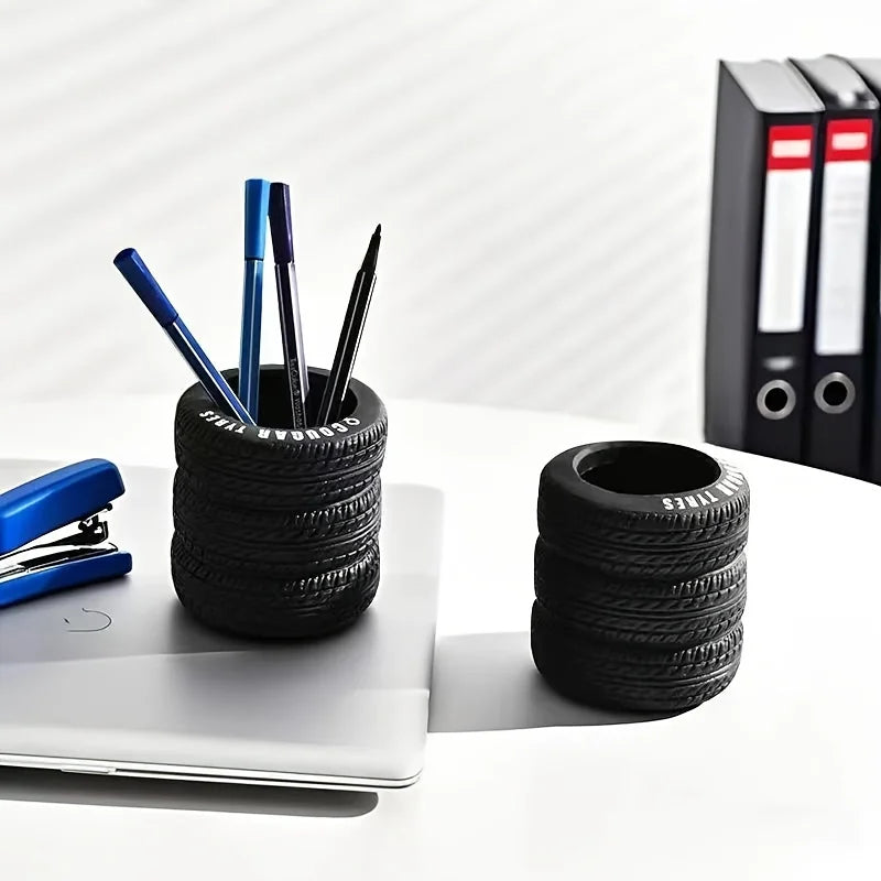Tire-Shaped PVC Pen Holder