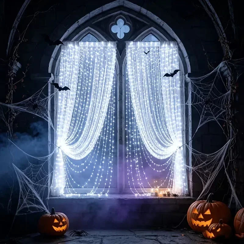 Christmas Lights LED Fairy String Curtain Lights 8 Mode Remote USB Festoon Christmas Decor For Home Holiday New Year Lamp