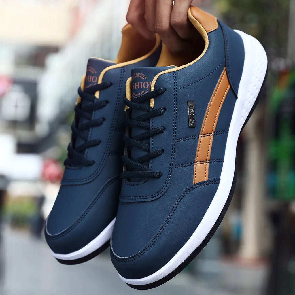 Men's Shoes Spring Autumn Waterproof Walking Sneakers Leisure Male Leather Sports Shoes Non-Slip Footwear Tennis for Men