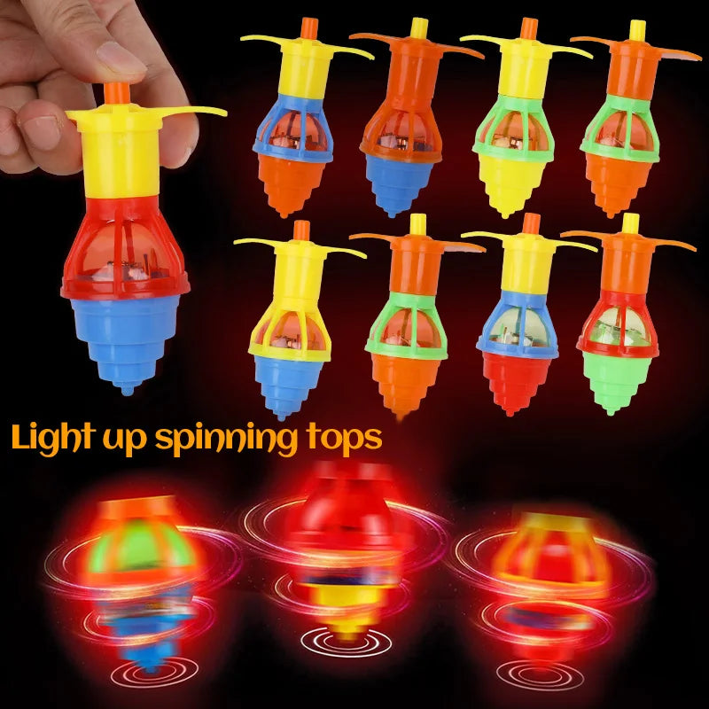 5/10/20 piezas de peonzas LED luminosas giratorias, juguetes para rellenar piñatas y detalles para fiestas de cumpleaños infantiles, regalos de Navidad para niños y niñas