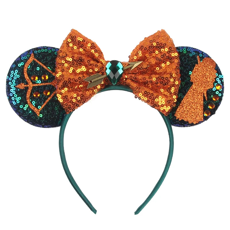 2026 New Style Sequin Ear Headband Sequin Bows Girl Adult Kids Halloween Party Cosplay Hair Accessories Princess Hairband