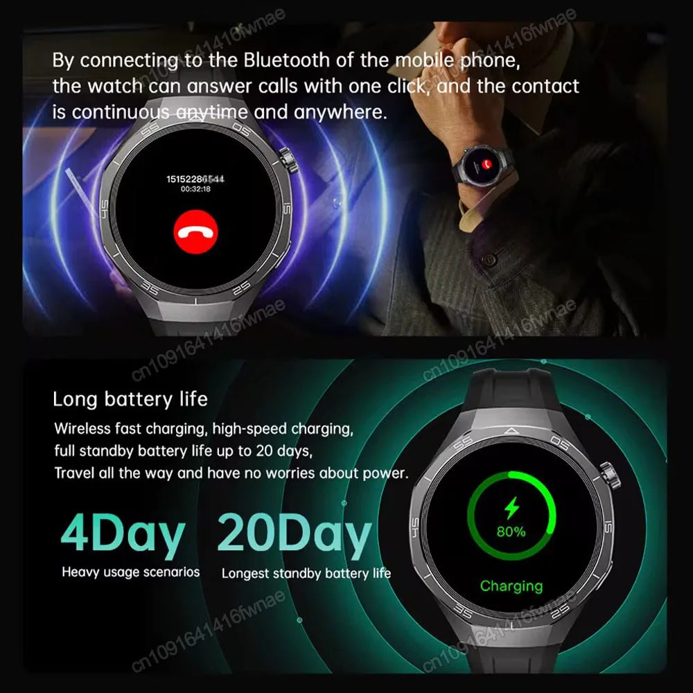 2026 New Men's Smart Watch 1.52 HD Display Health Tracking Bluetooth Call Voice Assistant Sports IP68 Waterproof Smartwatch Ht30