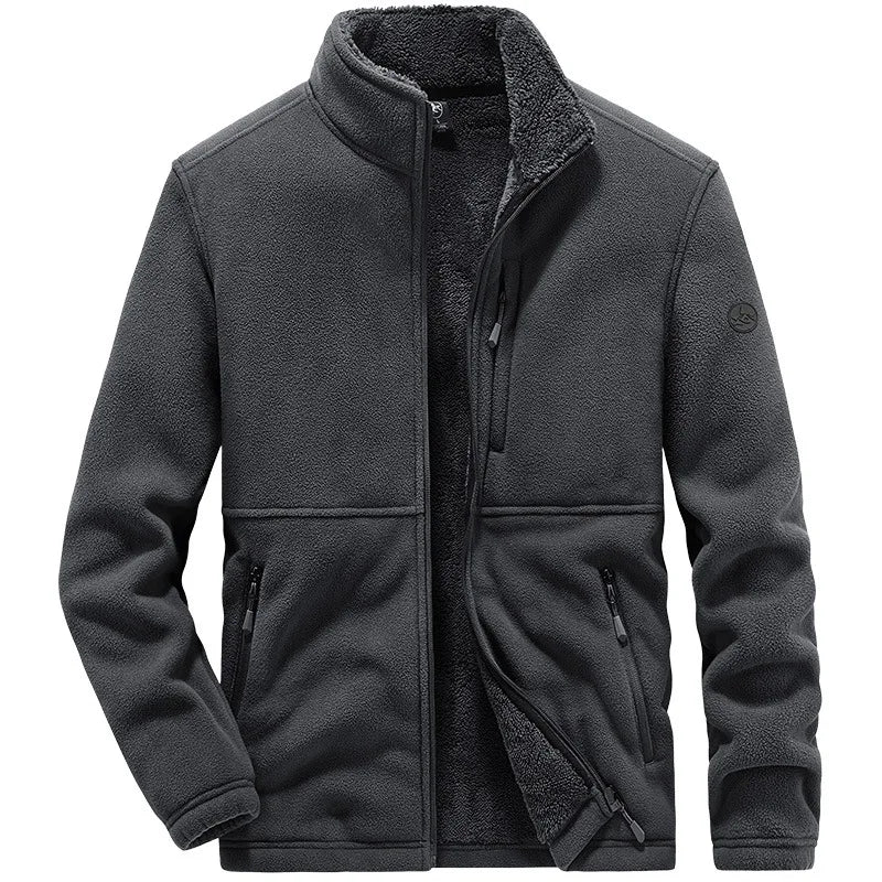 Men's cotton jacket with zip closure