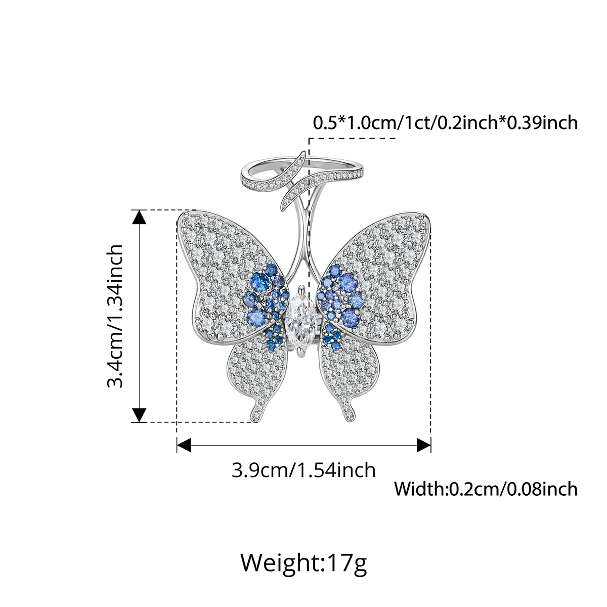 Ring mit Schmetterlingsmotiv