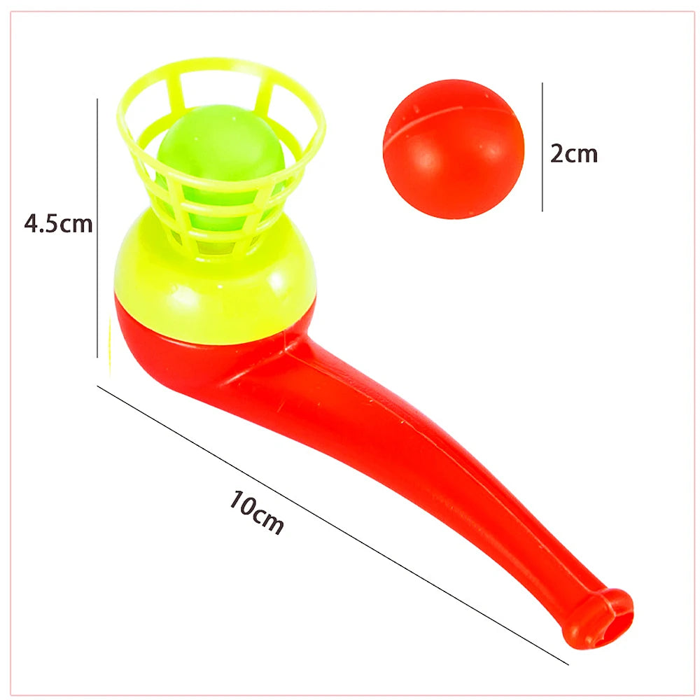 Gioco con tubi a soffio e palline sospese per feste