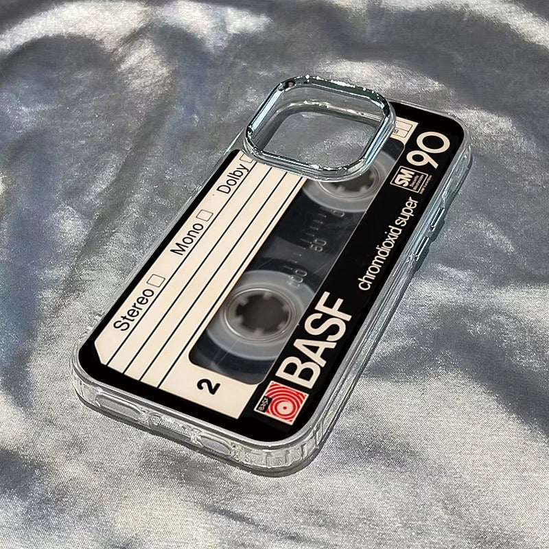 Vintage Cassette Tape Photo Frame Soft Phone Case For iPhone 18 17 16 15 14 13 12 11 Pro Max X XS XR 7 8Plus 16E Shockproof Cove