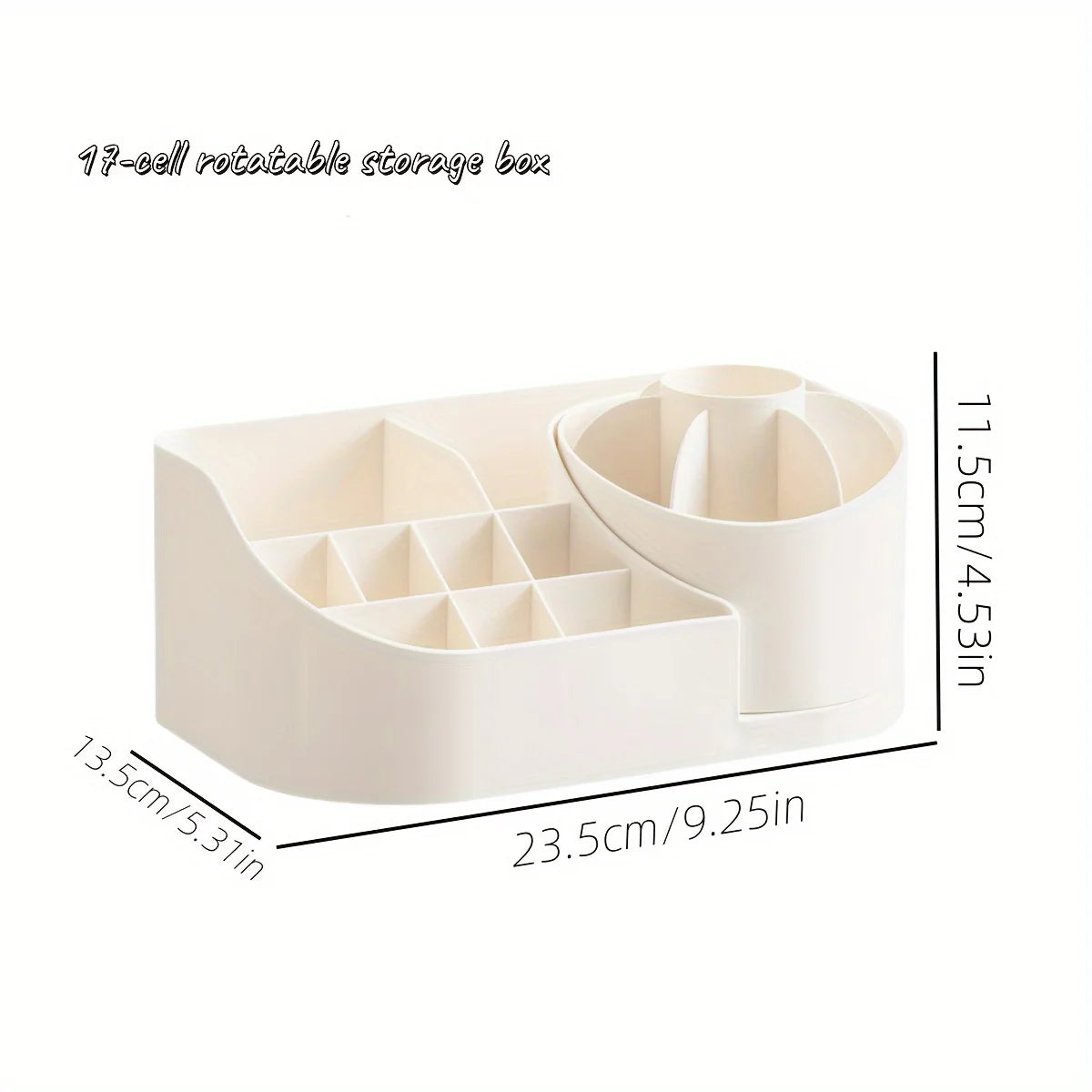 Rotating 2-in-1 Plastic Desk Organizer