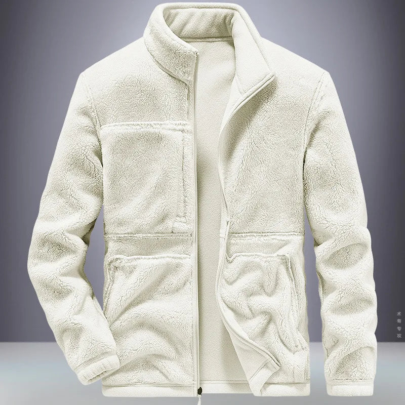 Men's cotton jacket with zip closure
