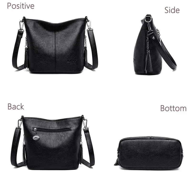 Women Leather Bags Ladies Luxury Shoulder Bags Women's Handbag Female Messenger Bag Fashion Crossbody Bags for Women Bolsas Sac
