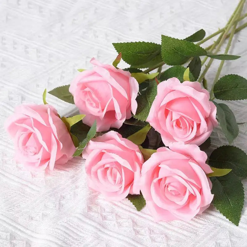 1/5/10/20 Artificial Roses Flowers Rose Branches Artificial Red Roses Realistic Fake Roses Wedding Birthday Home Decoration