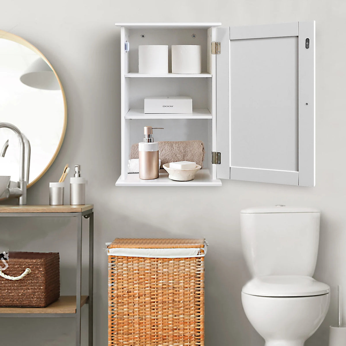 Mobiletto pensile BRIEFNESS per bagno con ripiano regolabile