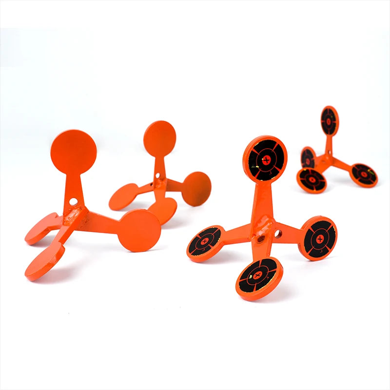 2/4mm Thick Hunting Metal Target | Multi-Faceted Rotating Target for Slingshot, BB & Airgun Precision Training, Portable Impact