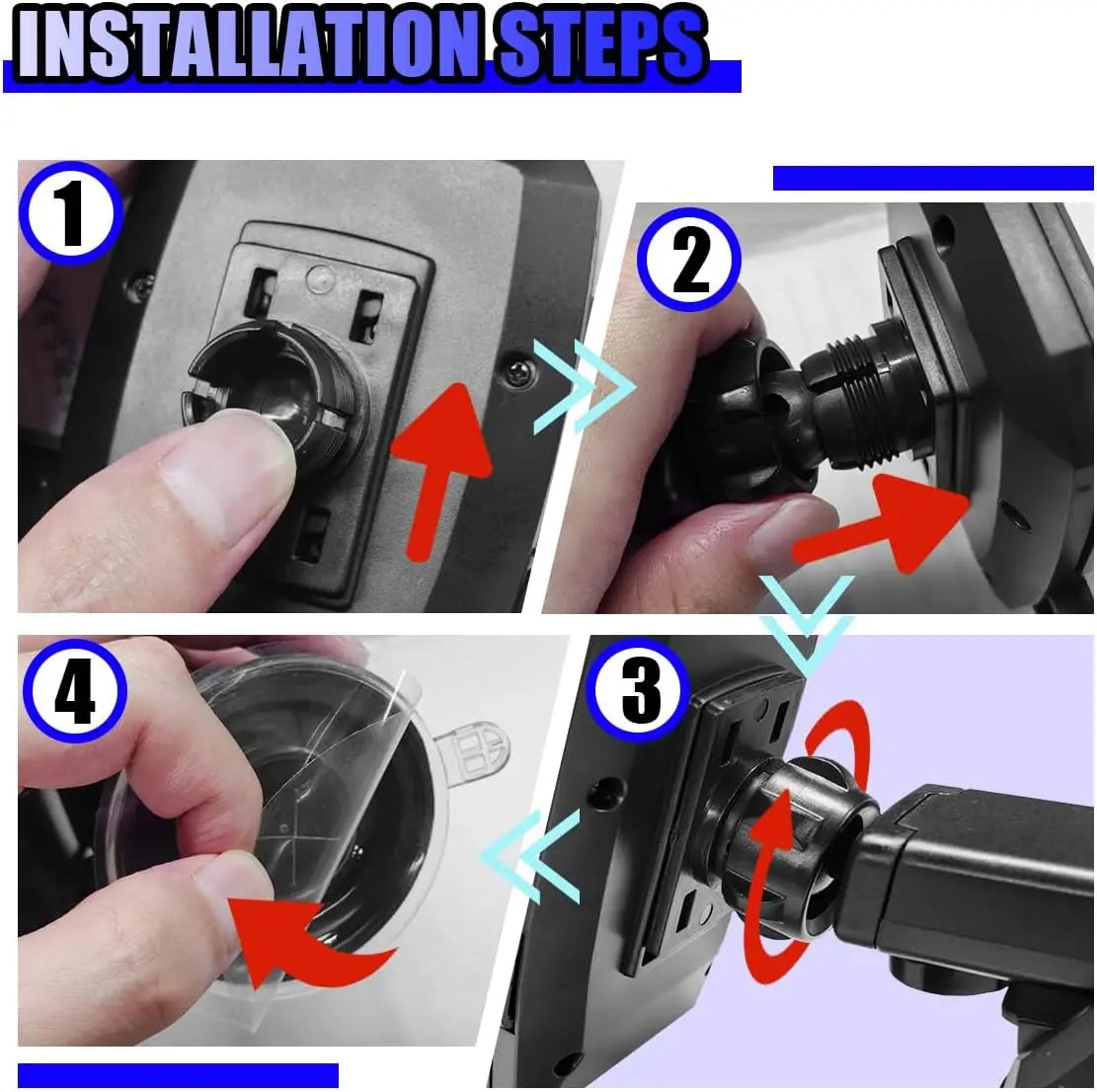 Handyhalterung fürs Auto, um 360° drehbarer Smartphone-Halter mit Saugnapf und verstellbarem langem Arm, universelle Handyhalterung für Windschutzscheibe und Armaturenbrett (Schwarz)