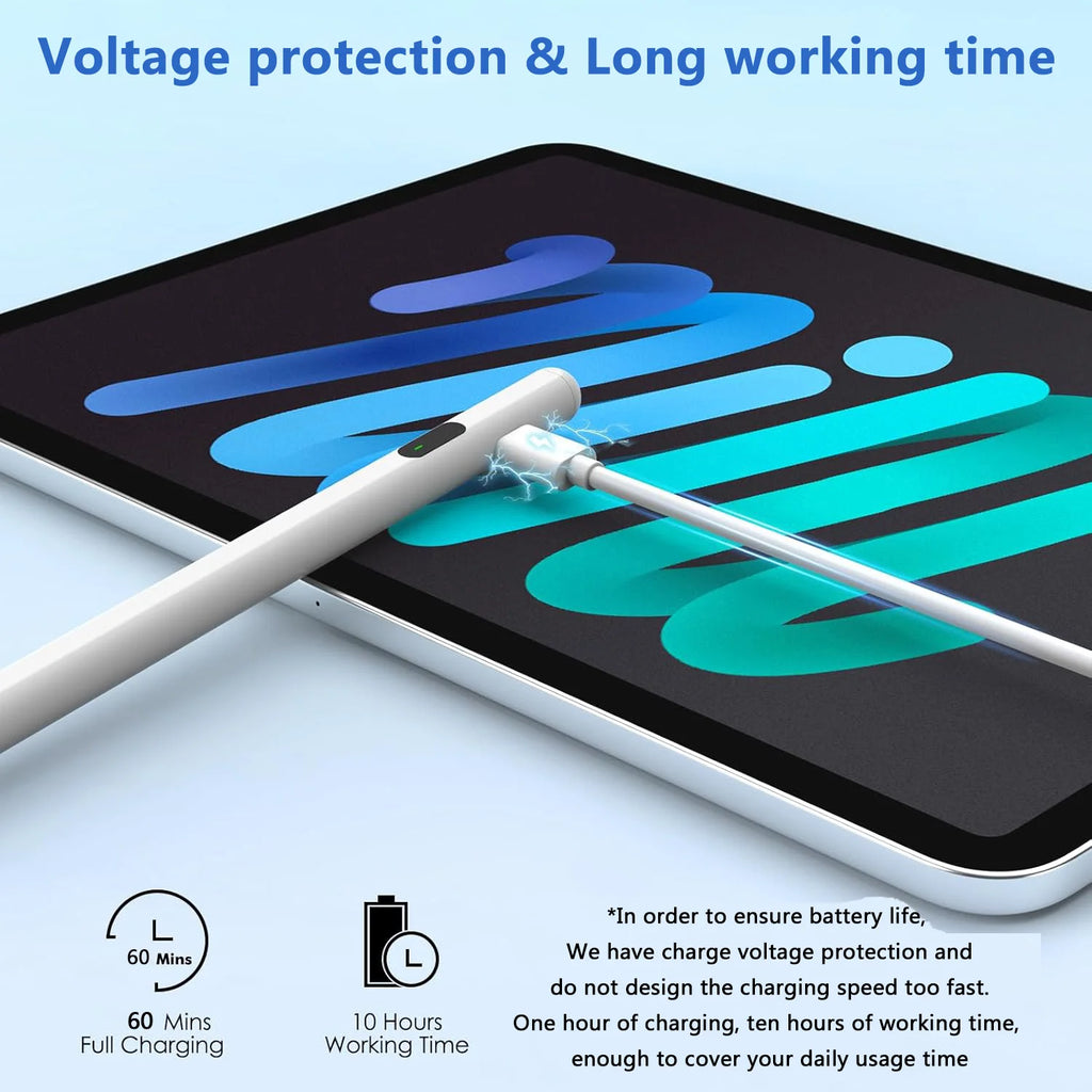 Stylus Pen for Apple Pencil LED Power Indicators Palm Rejection Touch Pencil for IPad From 2018 to 2025 Years