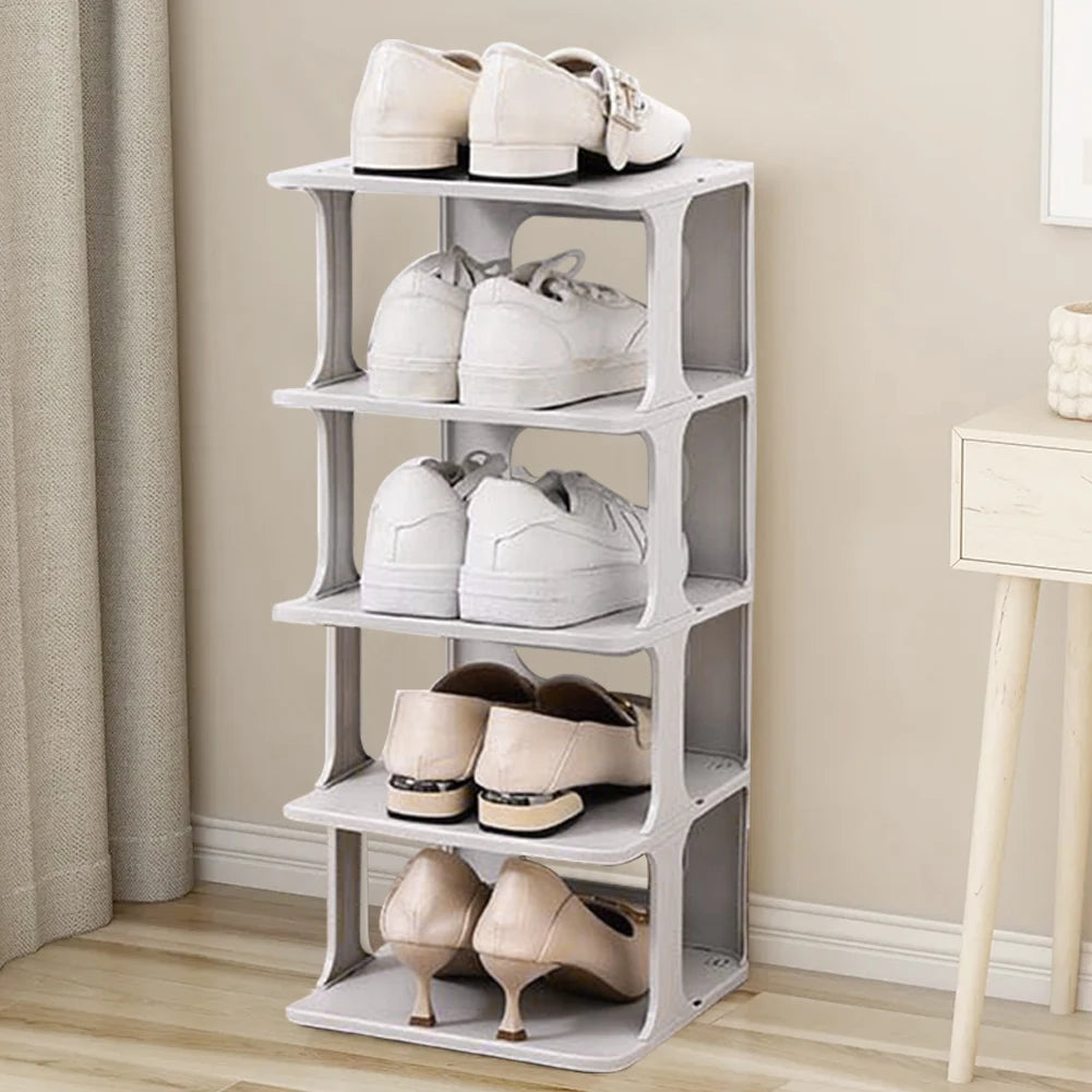 【Breeins】Étagère à chaussures empilable à 4/6 niveaux pour entrée, rangement de chaussures, étagère de décoration intérieure