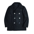 Red Tornado 740 Peacoat in Black Vintage Double-Breasted Mid-Length Wool Blend Overcoat for Men Warm Winter Jacket