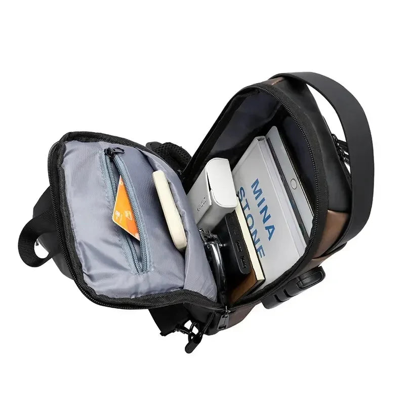Multi-Compartment Crossbody Sling Bag