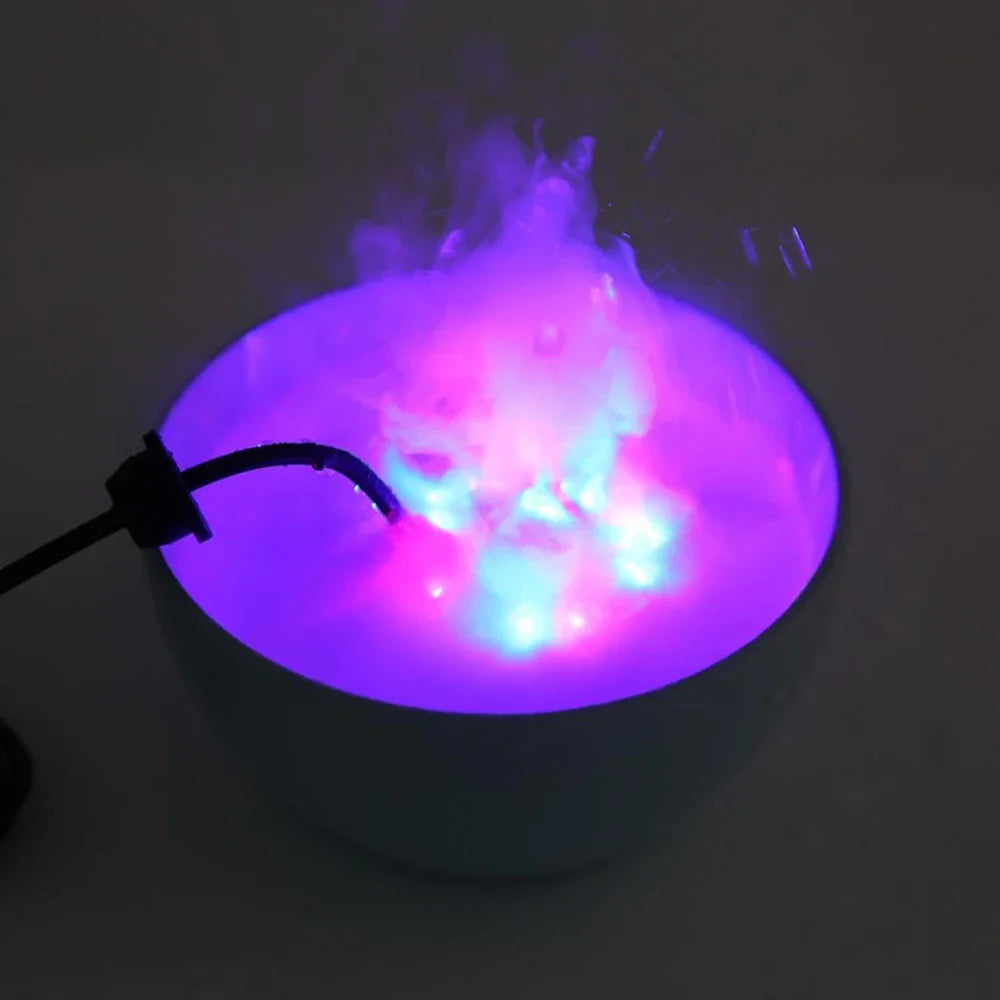 Luz LED mini de calabaza de Halloween con nebulizador, decoración para fiestas navideñas, bonsáis y acuarios, humidificador para fuentes de agua y máquina de niebla