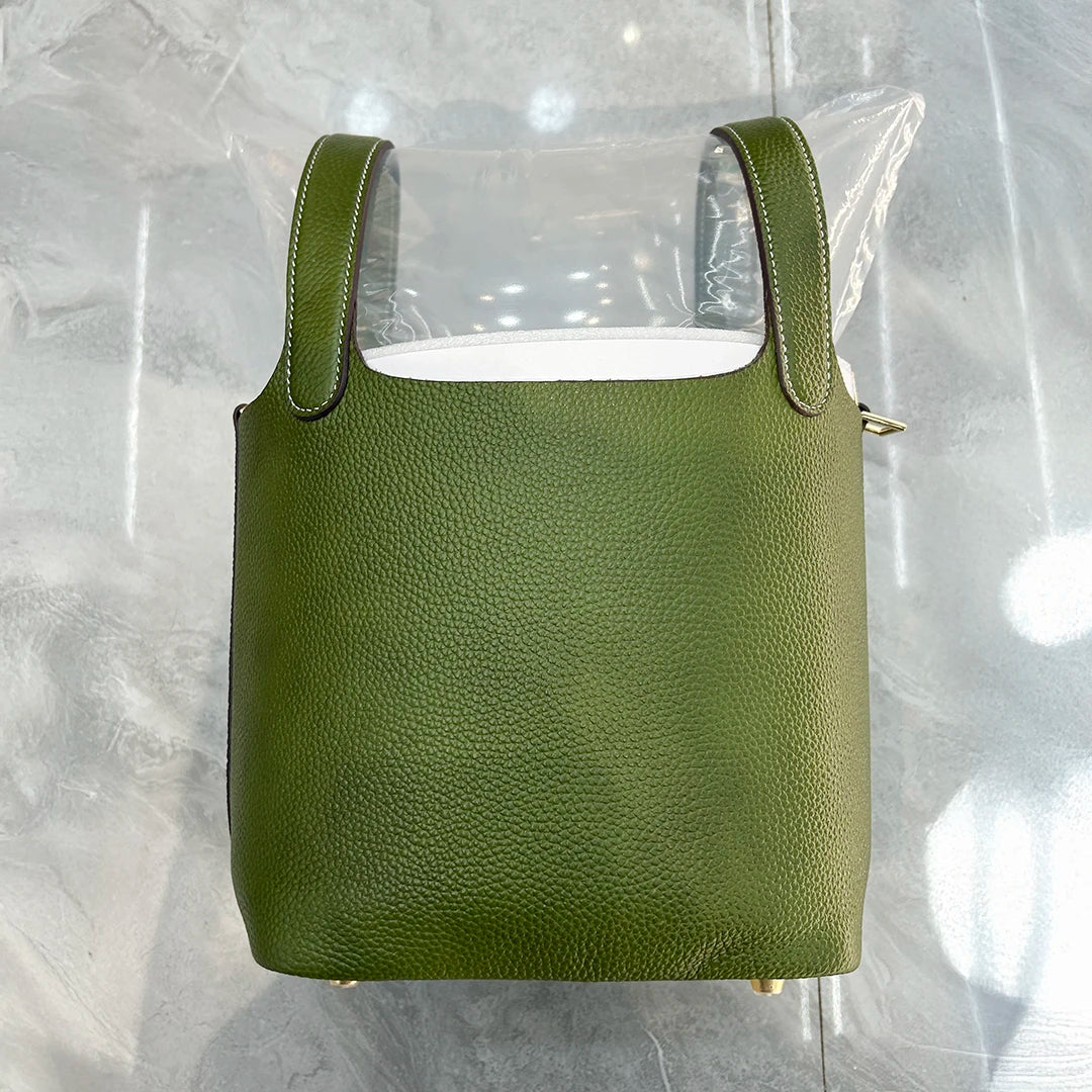 Women's Bag Bucket Bags Female Tote Bag High Quality Hand Bag Ladies Designer Luxury Genuine Togo Leather Shoulder Bag Organizer