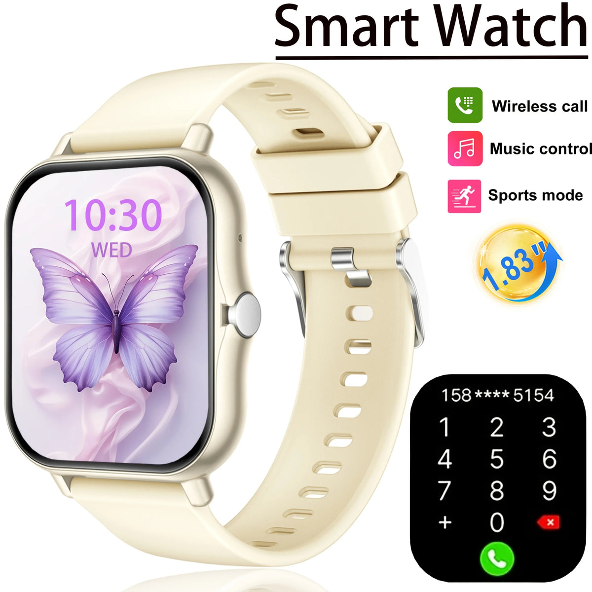 ERUN 1.83-Inch Bluetooth Calling Smartwatch