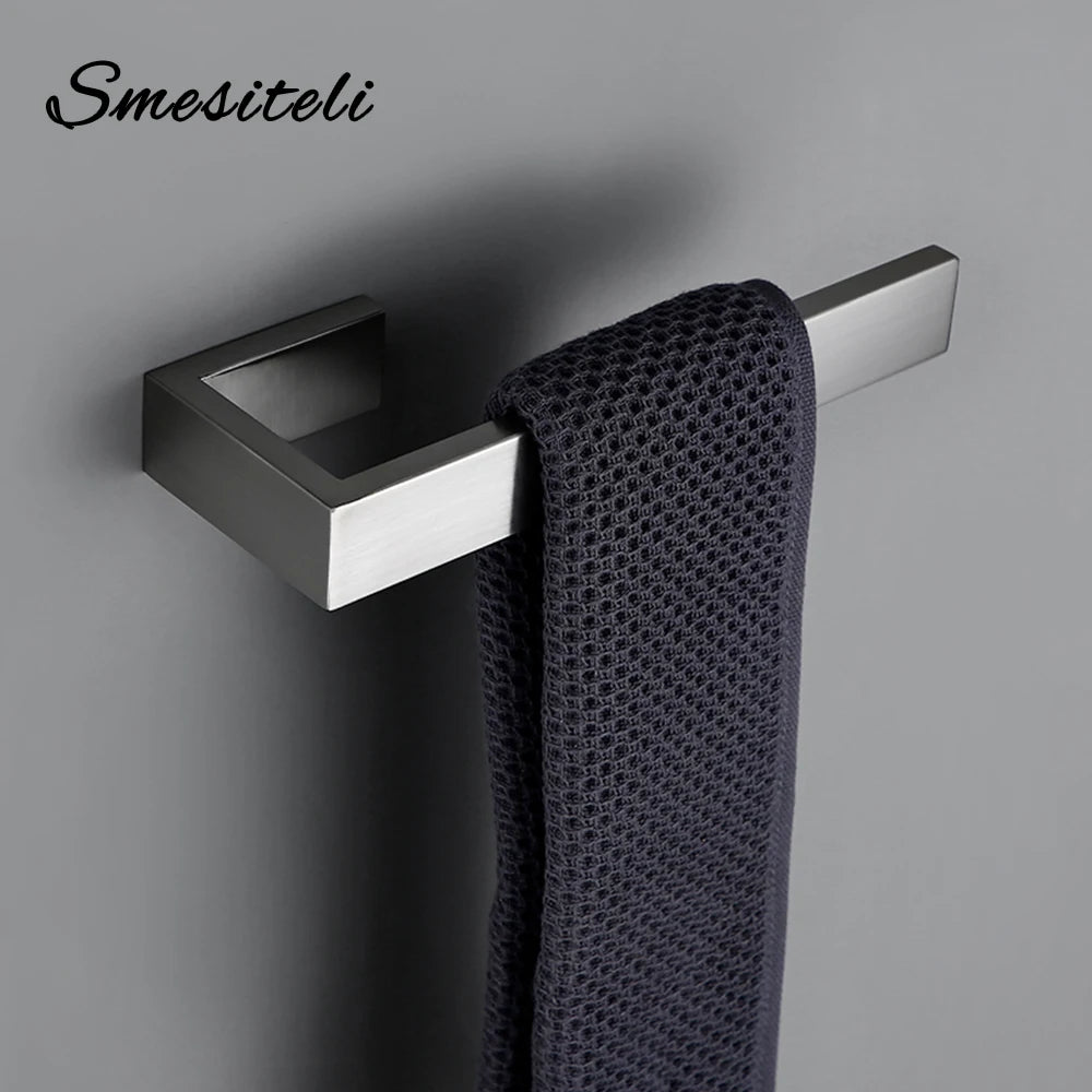 Toilet Paper Holder Towel Hooks Bathroom Accessories Kit Bar Stainless Steel Bedroom Metal Mounting Kitchen Bath Hardware Sets