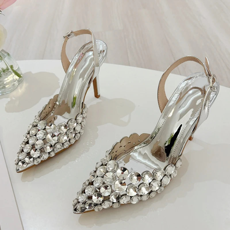 Slingback donna Liyke a punta con inserti luminosi