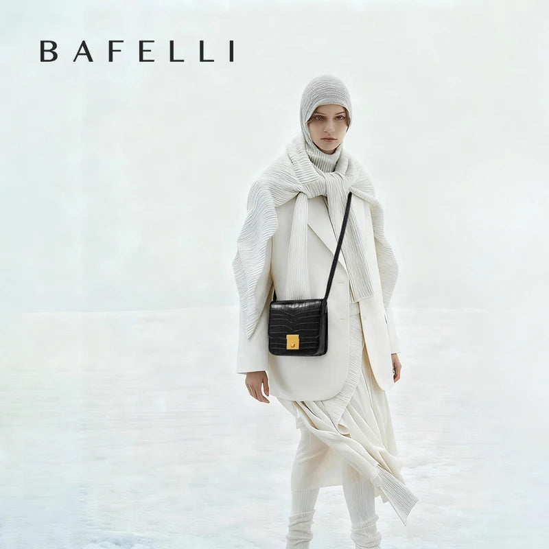 BAFELLI WOMEN BAGS FASHION 2026 LEATHER MINI BOXY BAG CROSSBODY ORIGINAL DESIGNER LUXURY SHOULDER SADDLE MESSENGER FEMALE
