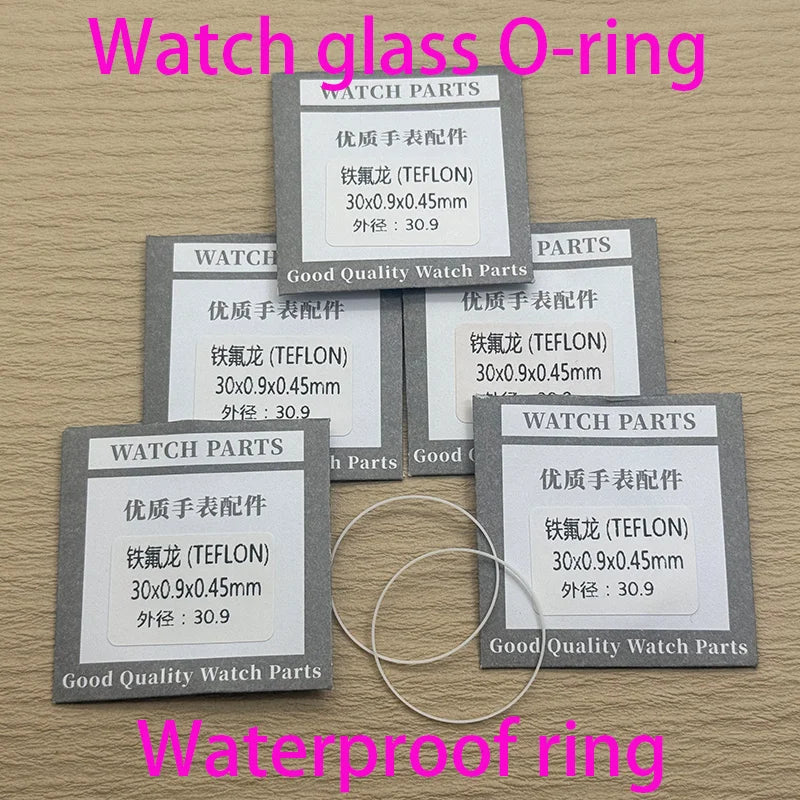 Watch Glass Gasket 0.4mm Thick 0.8mm High 18mm-40mm I Ring Fits Front Watch Crystal Glass Repair Parts Watches Mod Accessories