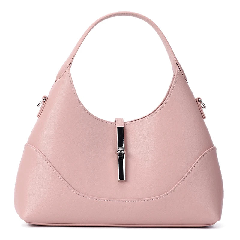 Women's Handbag Genuine Leather Shoulder Crossbody Bags Ladies Fashion Luxury Solid Versatile High Quality Cowhide Handbags