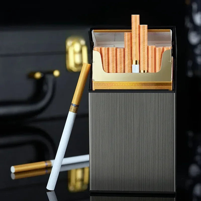 20 Étui à cigarettes de fin de paquet Rallume-cigare en fil de tungstène remplaçable Briquet USB Étanche Résistant à l'humidité Briquets électriques Fumer