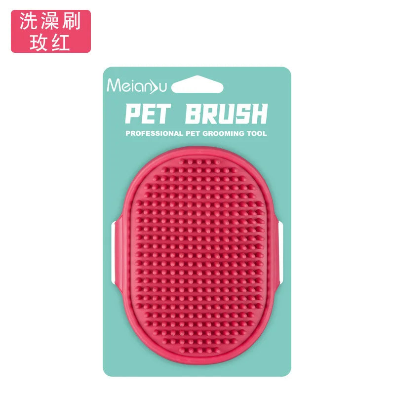 Portable, facile à nettoyer, parfait pour les chiens et les chats ! Brosse de toilettage pour animaux, brosse polyvalente pour le bain et le massage -