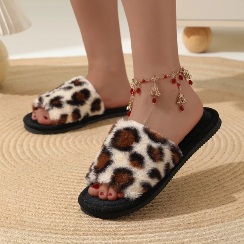 Chaussons mode femme en peluche de coton chauds, légers, en EVA, à semelle plate antidérapante, confortables, pour l’intérieur, automne-hiver
