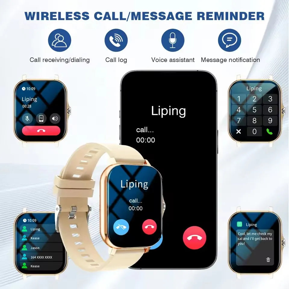 2026 New Bluetooth Call Smart Watch Information Push Men Women Health Monitoring Watch Pedometer Smartwatch For Android IOS HT30